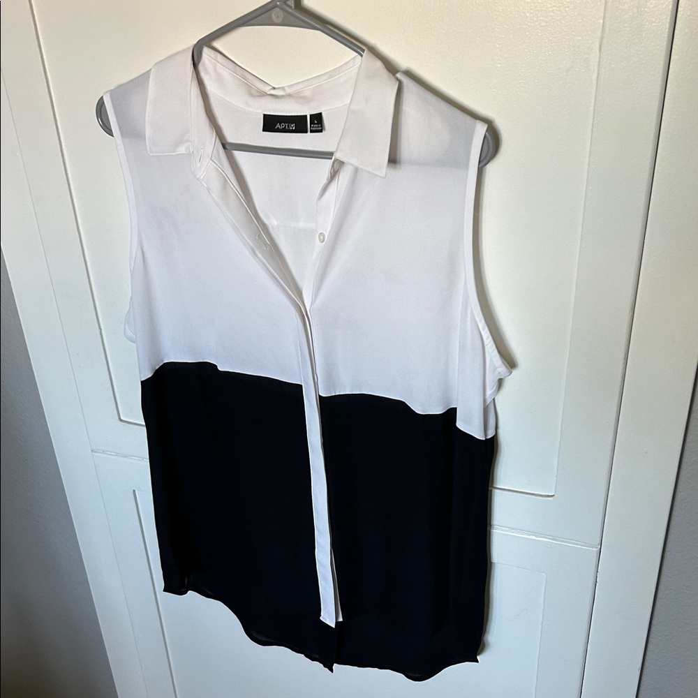 Apt. 9 Women's Two-Tone Sleeveless Blouse